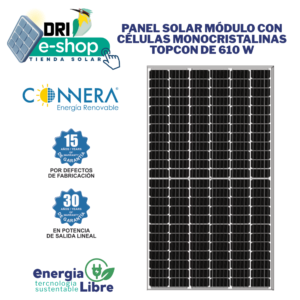 PANEL SOLAR MÓDULO CON CÉLULAS MONOCRISTALINAS TOPCon de 610 w